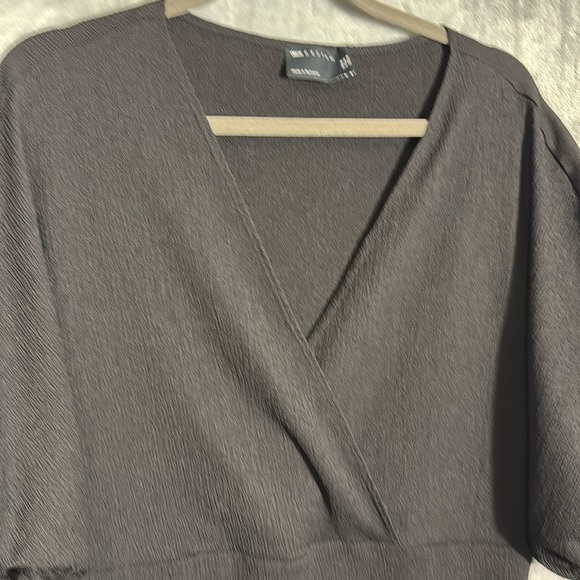 ASOS dress women’s 14 maxi faux wrap style on top Elegant Black Dress empire cut - Picture 4 of 7